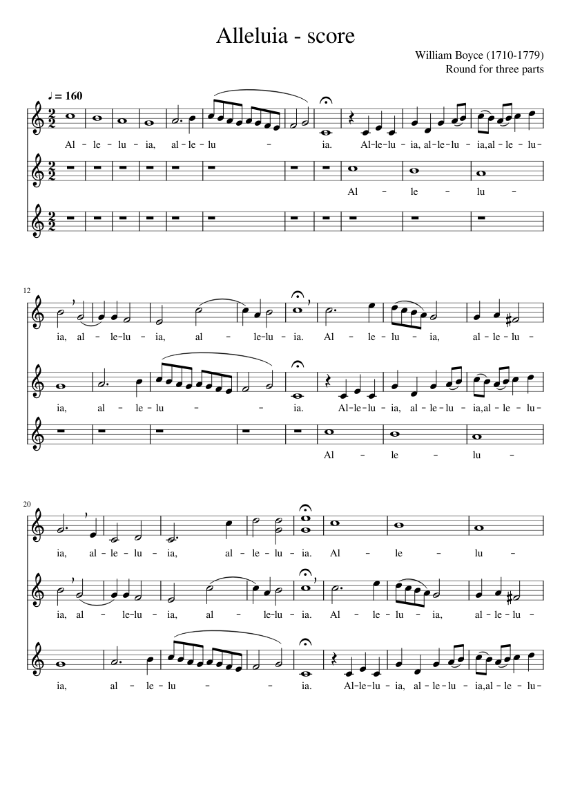 Alleluia - score
