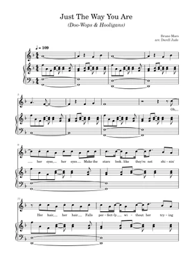 Free just the way you are by Bruno Mars sheet music | Download PDF or print  on Musescore.com
