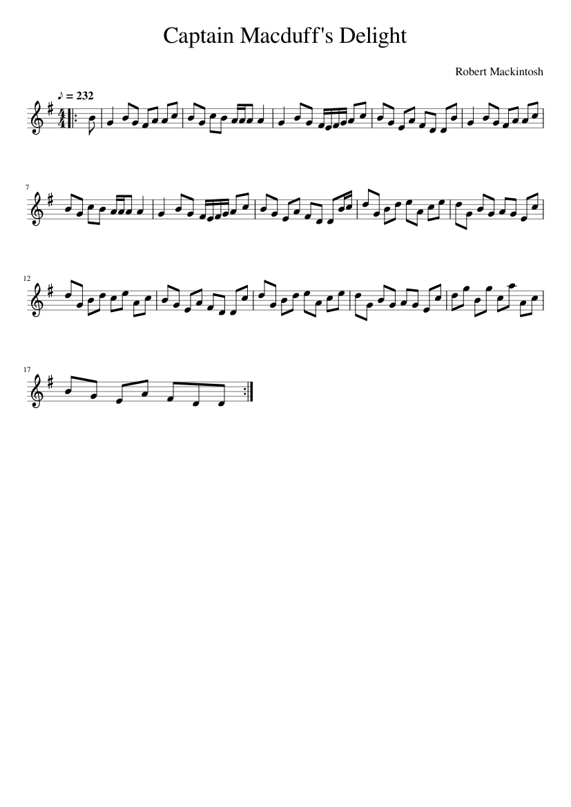 Captain Macduff's Delight