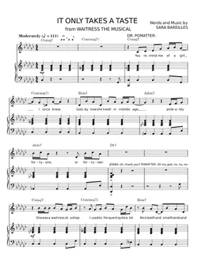 Free It Only Takes A Taste (From Waitress The Musical) by Sara Beth  Bareilles sheet music | Download PDF or print on Musescore.com