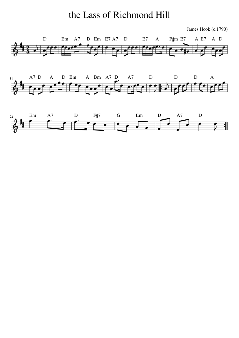 The Lass of Richmond Hill