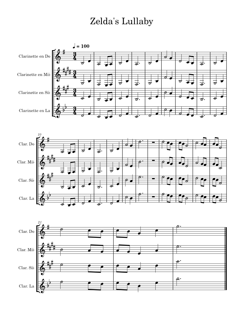 Zelda's Lullaby Koji Kondo Zelda's Lullaby score Sheet music for