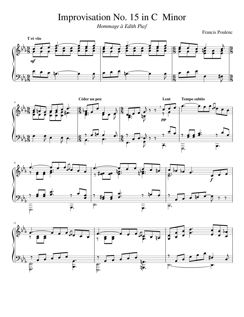 Improvisation No.15 in C minor FP 176