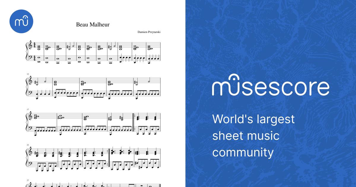 Hashtag Beau Malheur Sheet music for Piano (Solo) | Musescore.com