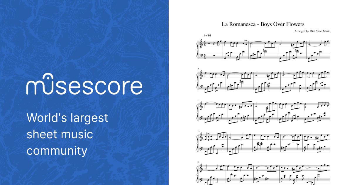 La Romanesca Boys Over Flowers Sheet music for Piano (Solo) | Musescore.com