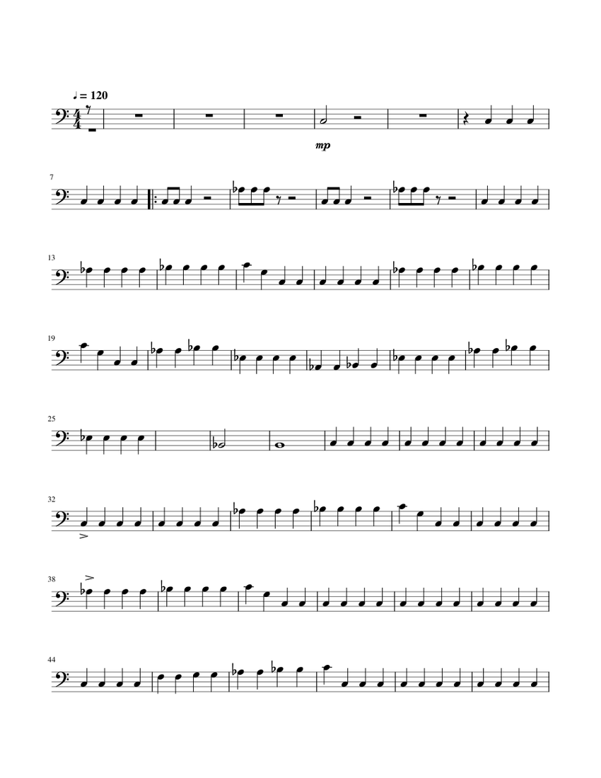 Bass Sheet music for Vocals (Solo) | Musescore.com