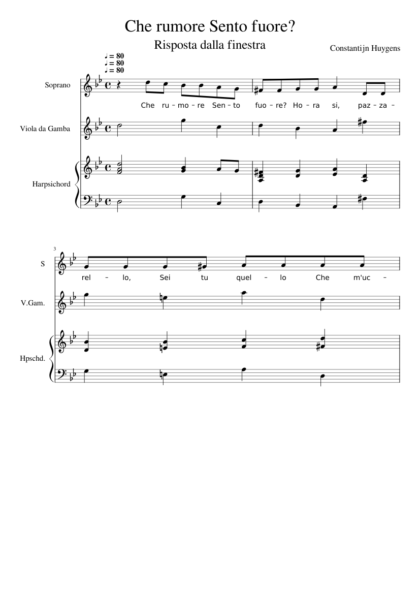 Che rumore Sento fuore?