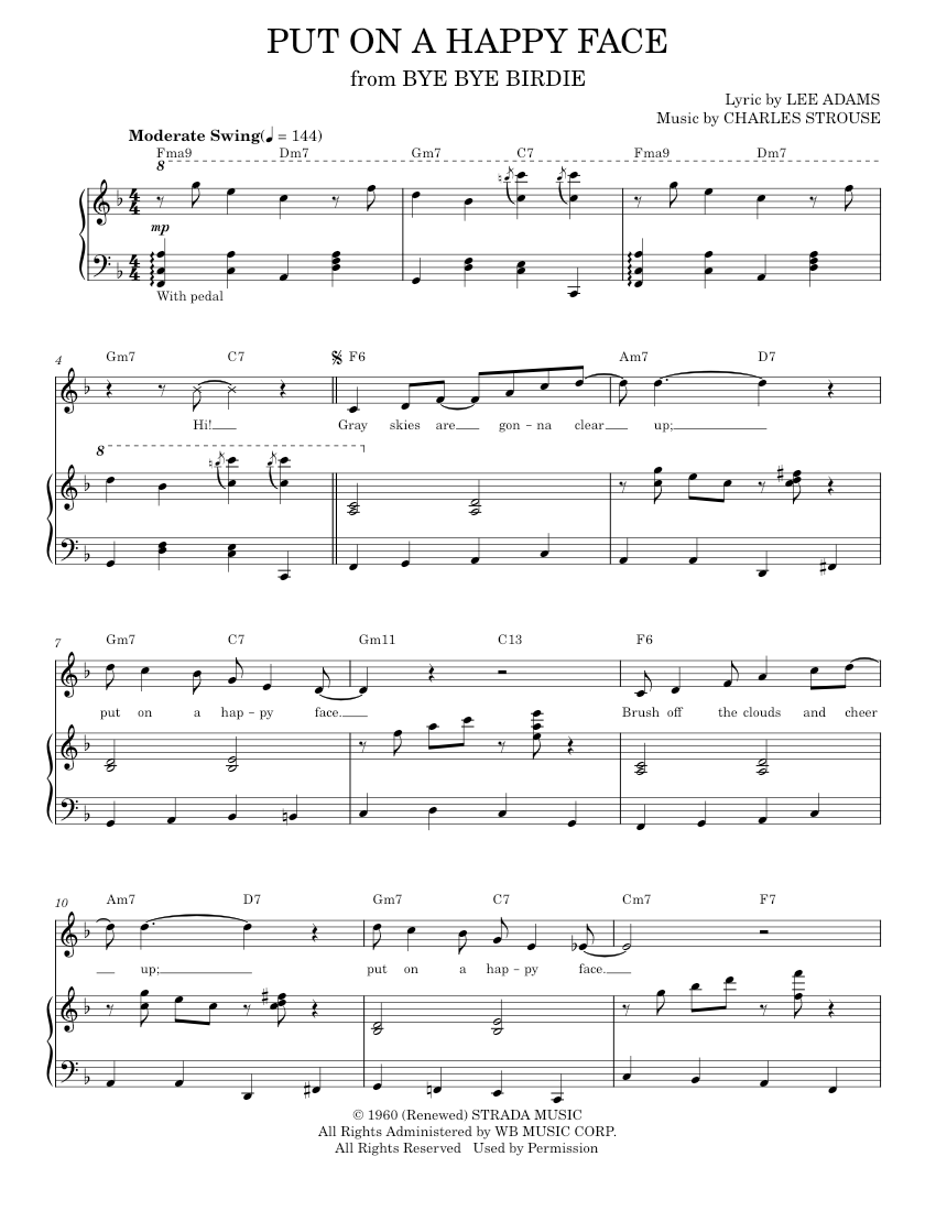 Play Official version of Put on a happy face sheet music by Tony