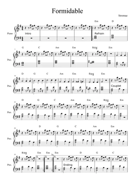 Free Stromae sheet music | Download PDF or print on Musescore.com