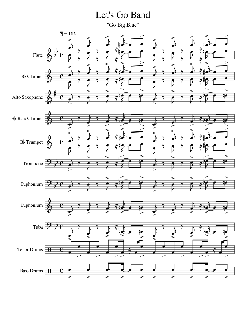 Let's Go Band – Albert Ahronheim - piano tutorial