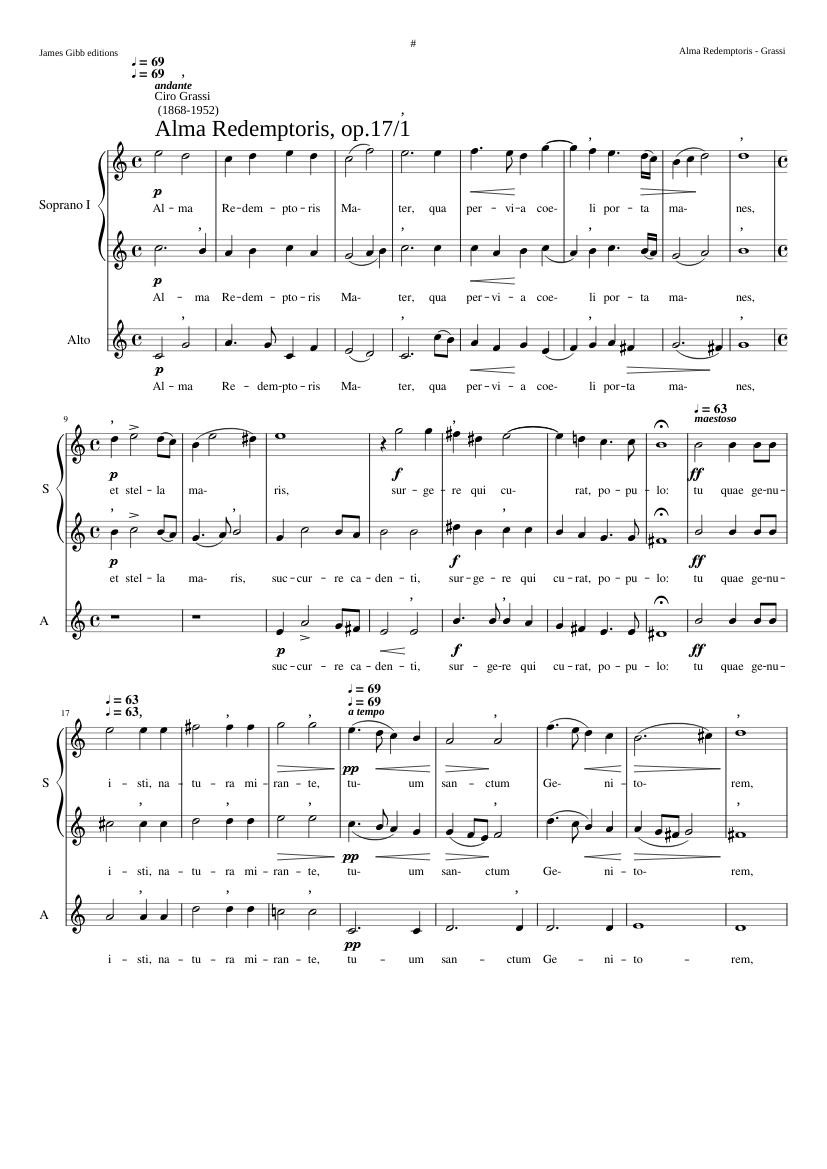 Alma Redemptoris op.17/1