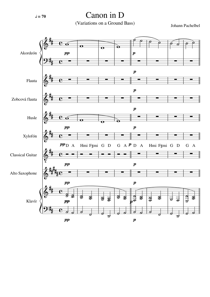 Canon and Gigue in D major P.37