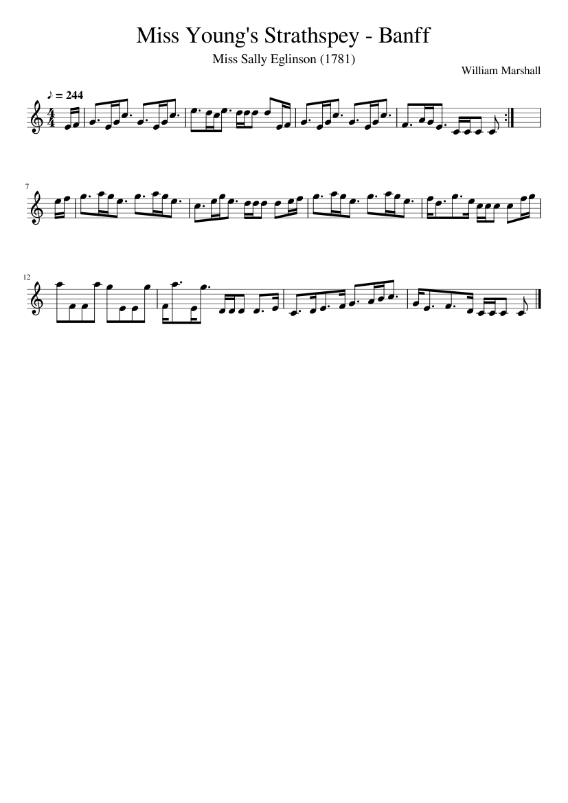 Miss Young's Strathspey - Banff