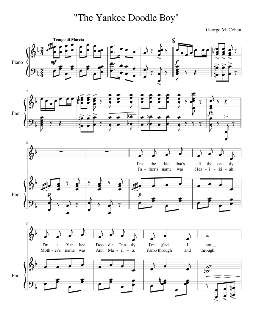 The Yankee Doodle Boy Sheet music for Piano, Vocals (Solo)