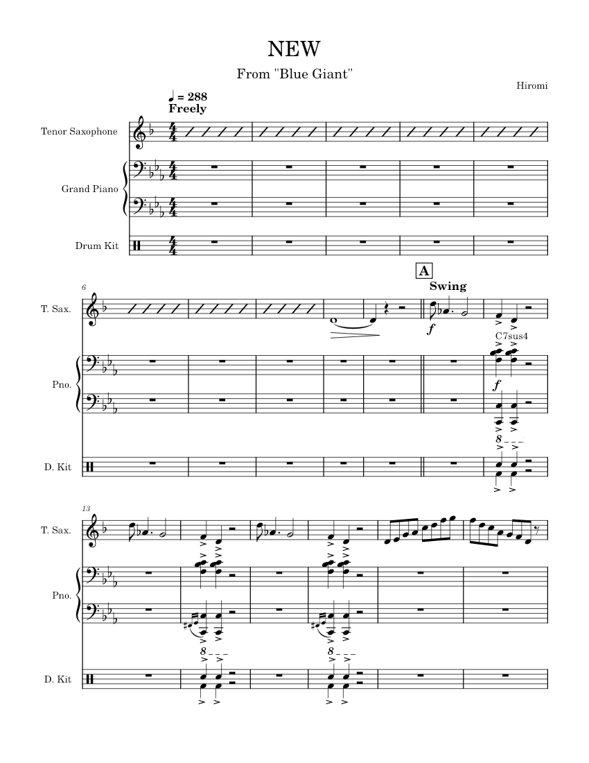ジャズ／ブルース ＣＤ付/エ-・ティ-・エヌ（楽譜） N.E.W. – Hiromi Uehara Sheet Music with Chords for Piano
