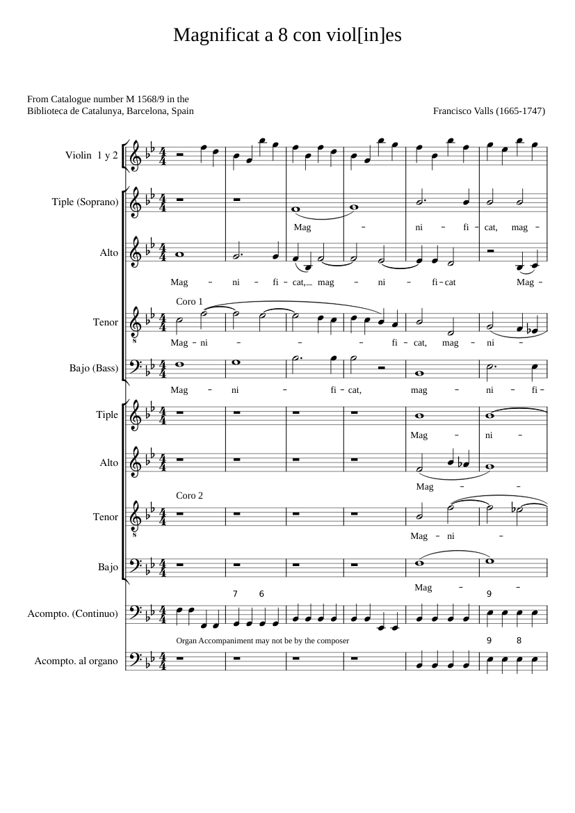 Magnificat a 8 con violines