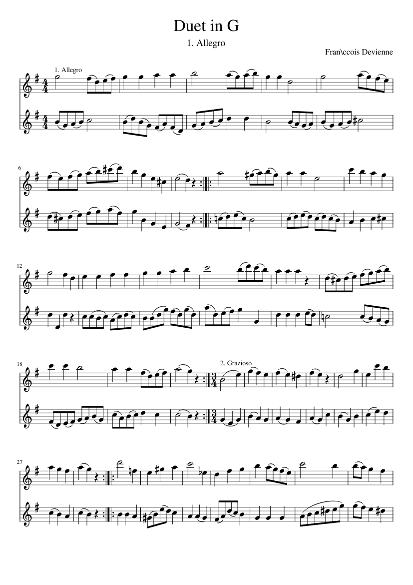 Duet in G