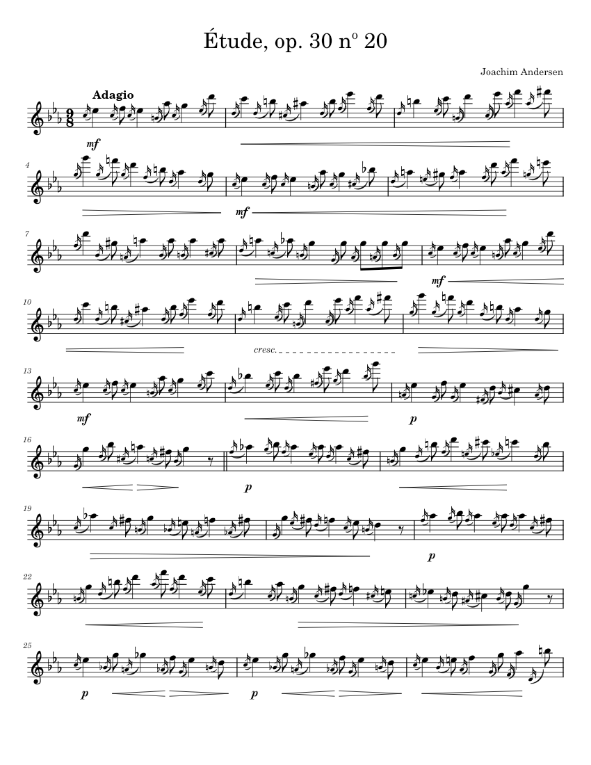 24 Etudes for Flute Op.30