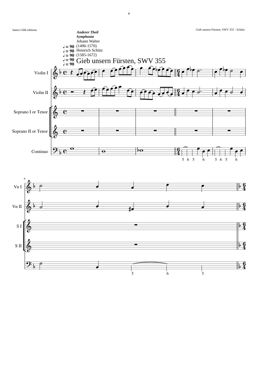 Gib unsern Fürsten und aller Obrigkeit SWV 355