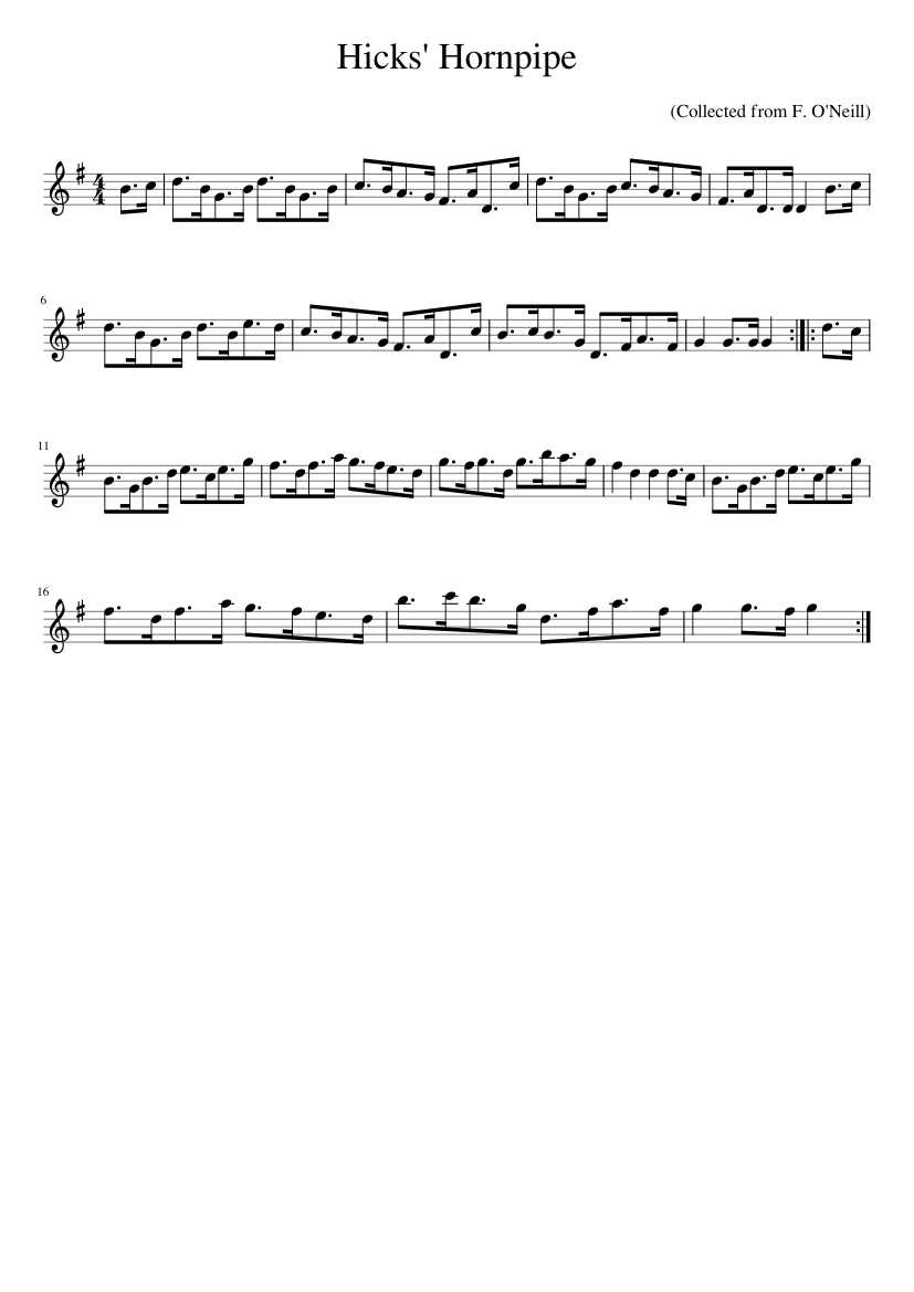 Hicks' Hornpipe