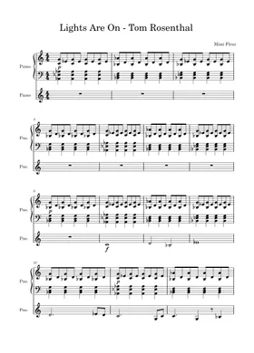 Free Lights Are On by Tom Rosenthal sheet music | Download PDF or print on  Musescore.com