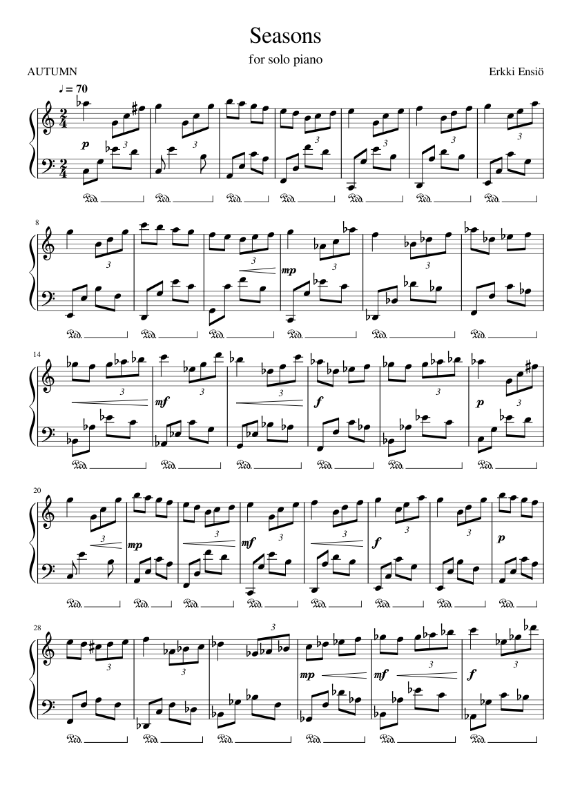 Seasons for solo piano