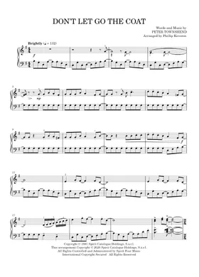Free Don't Let Go The Coat by The Who sheet music | Download PDF or print  on Musescore.com