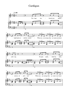 Glitch Sheet Music, Taylor Swift