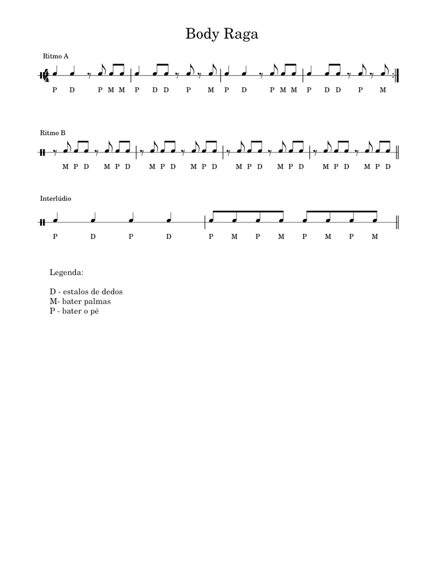 O_Corpo_com_ritmo_(Body Raga) Sheet music for Woodblock (Indoor ...