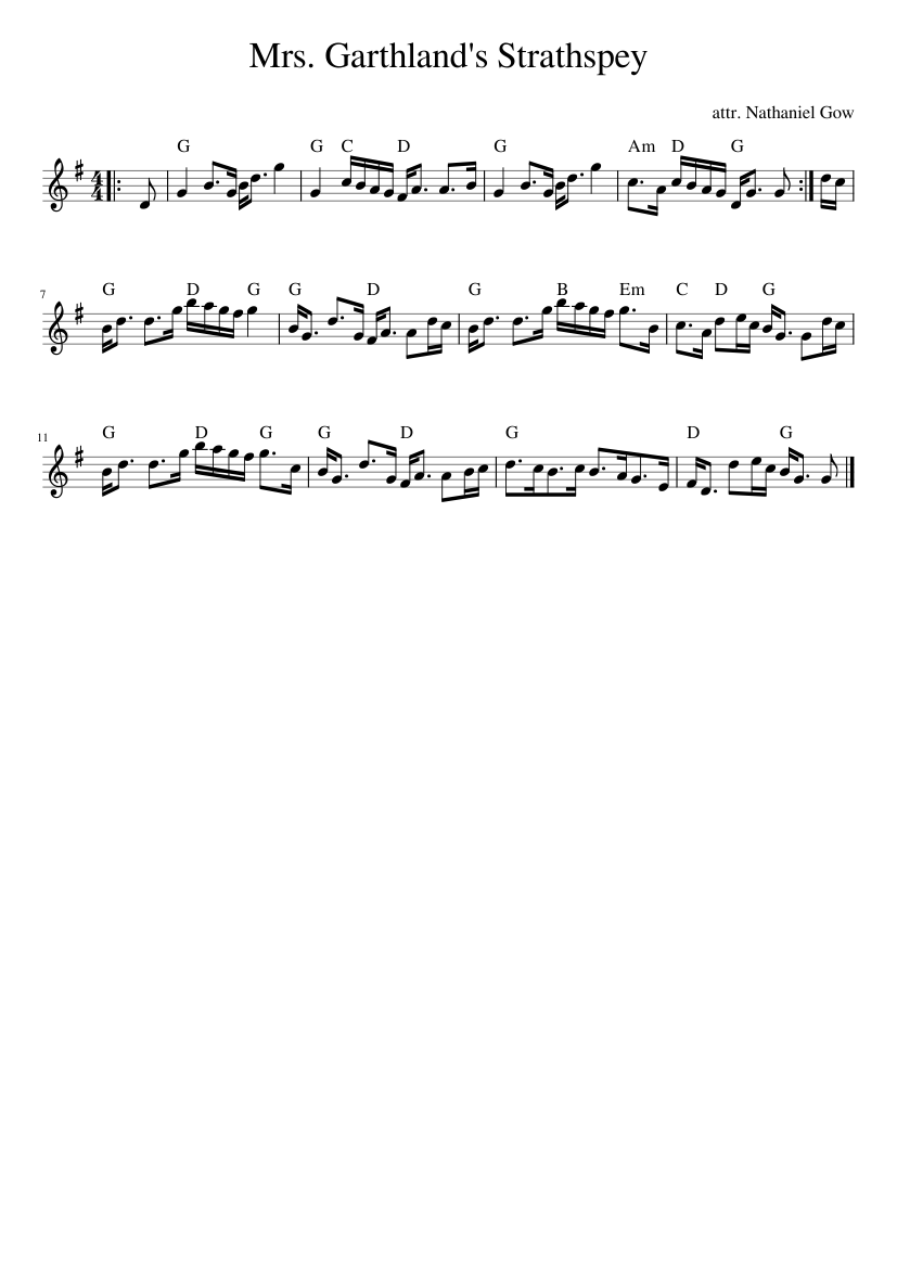 Mrs. Garthland's Strathspey