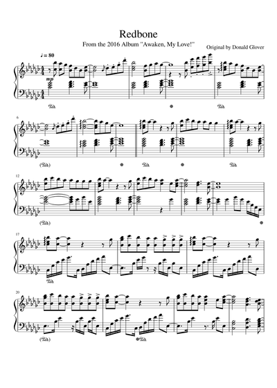 Childish Gambino Sheet Music Free Download In Pdf Or Midi On Musescore Com