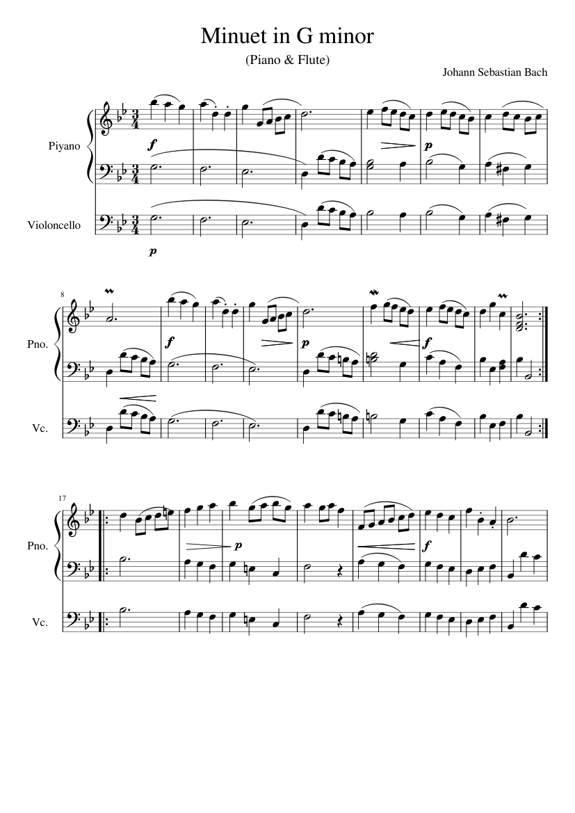 anna magdalena anh 115 - minuet in gm