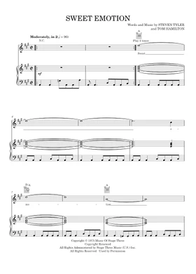 Free sweet emotion by Aerosmith sheet music | Download PDF or print on  Musescore.com