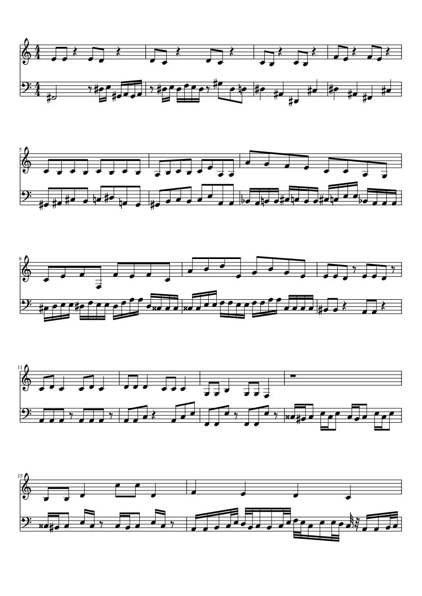 any suggestions for a 8-bit sounding instrument on Muse? Sheet music for  Piano, Clavichord (Mixed Duet) | Musescore.com