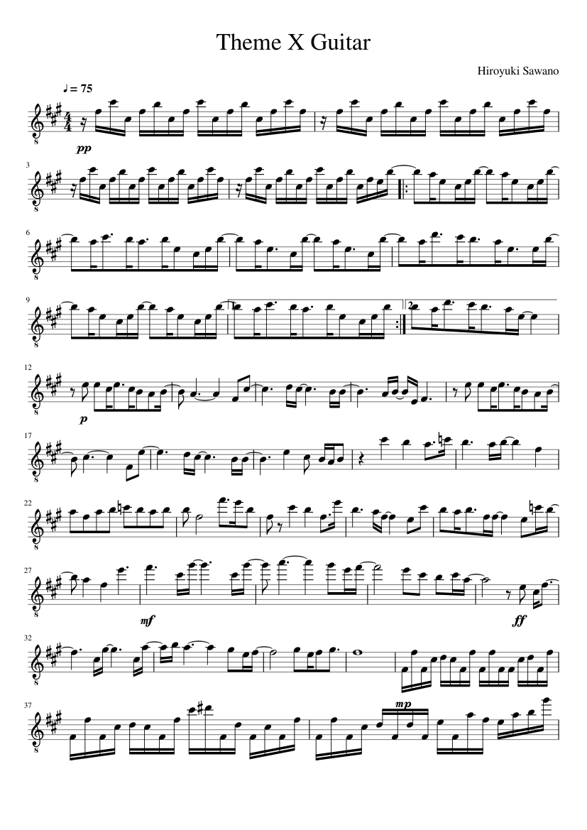 Theme X Guitar/Violin