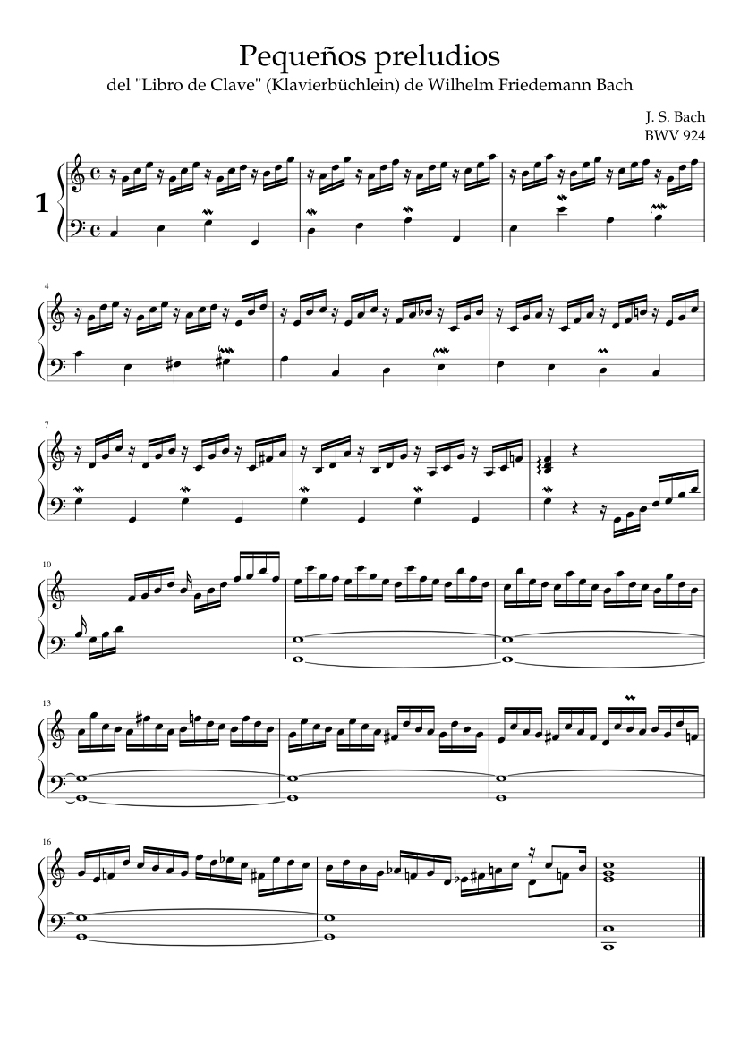 9 Kleine Präludien BWV 924-932