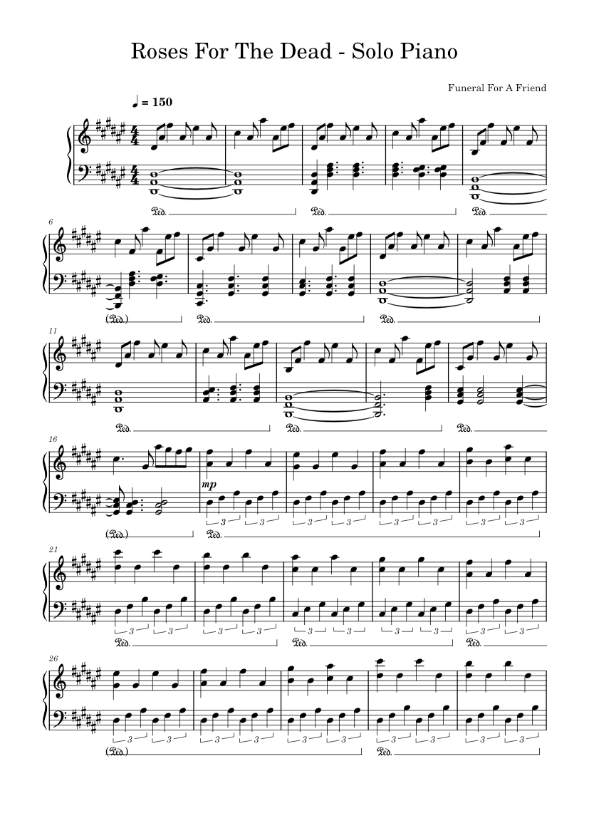 Roses for the dead Funeral for a Friend Roses For The Dead Solo