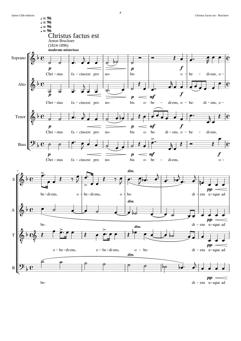 Christus factus est WAB 11