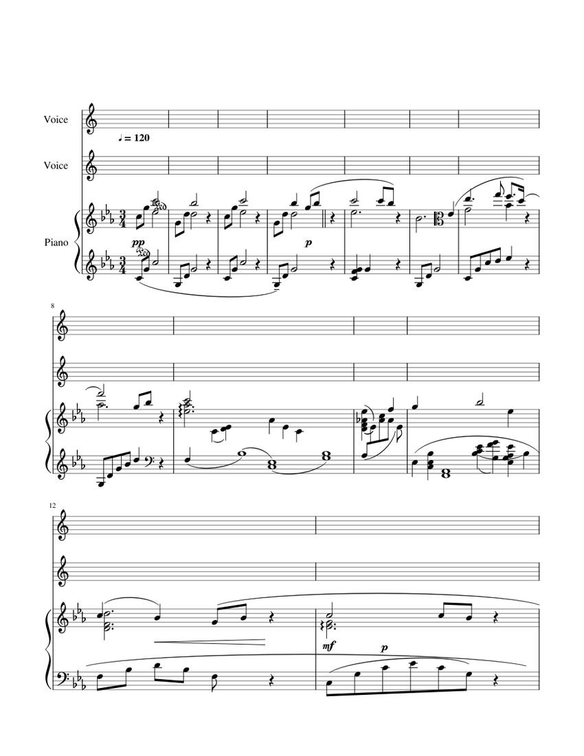 BattleField Sheet Music For Piano, Vocals (Piano Four Hand) | Musescore.com