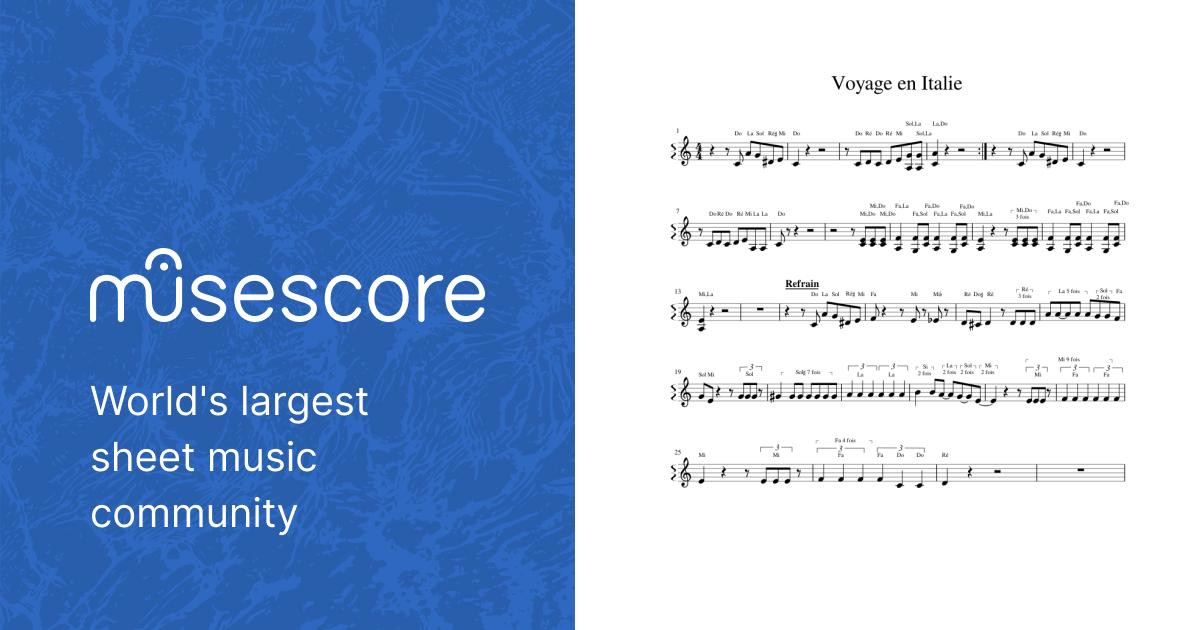 Voyage en Italie Sheet music for Piano (Solo) | Musescore.com