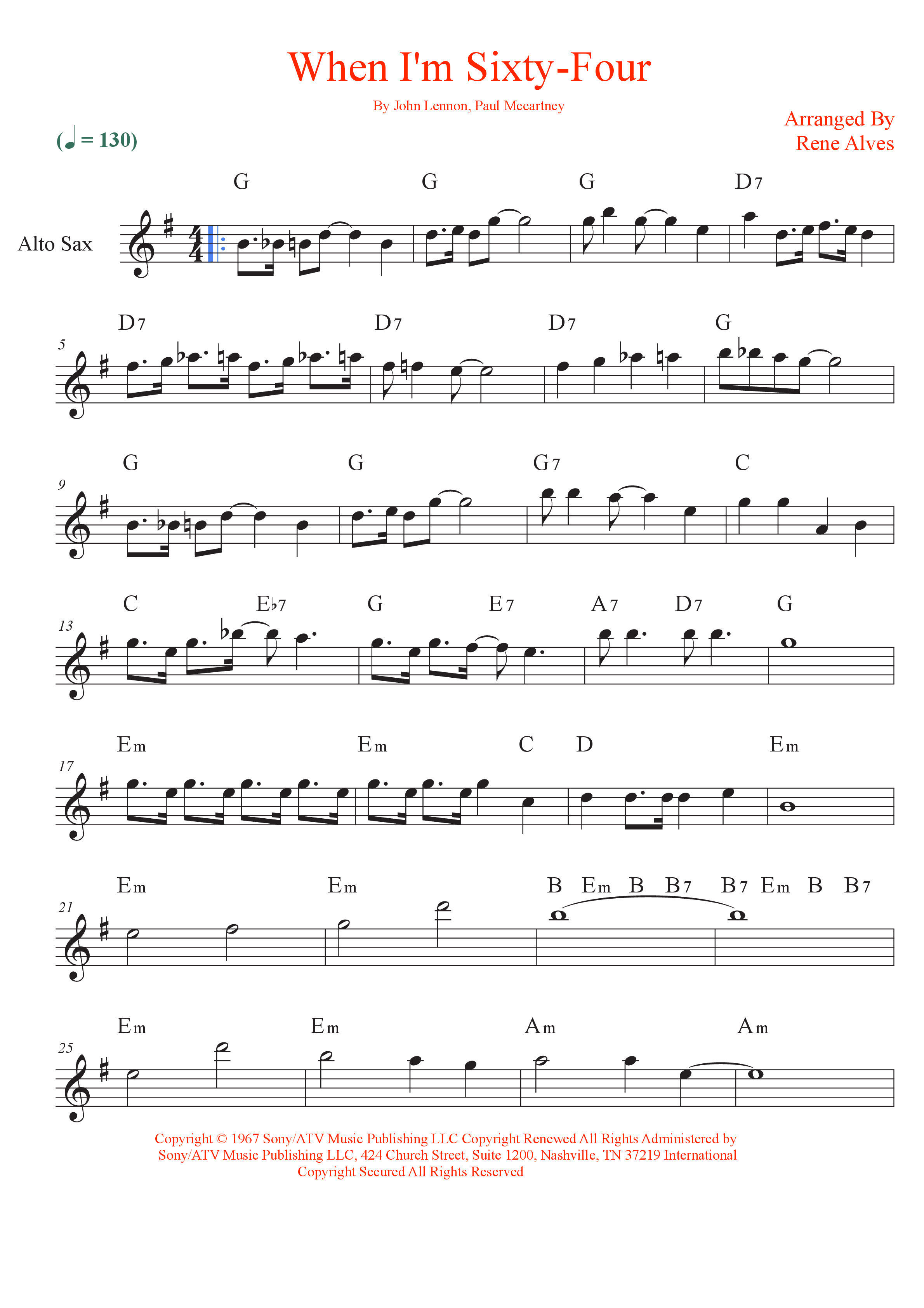 Play Official version of When I'm Sixty Four Sheet Music by The