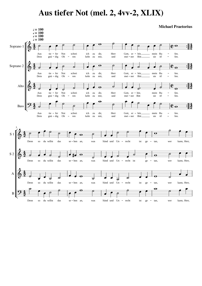 Aus tiefer Not schrei ich zu dir