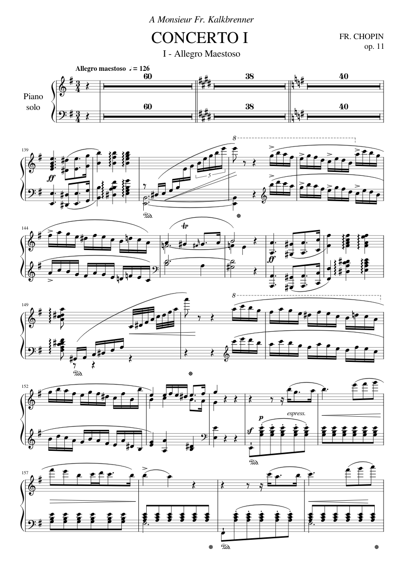 Chopin - Piano Concerto No. 1 In E Minor: I - Allegro Maestoso (Piano ...