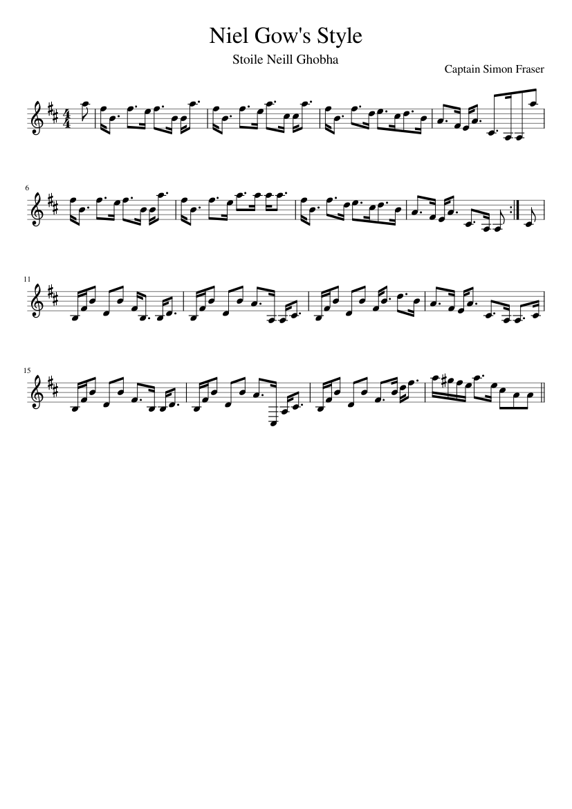 Niel Gow's Style