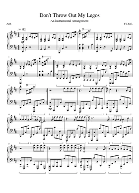 Free dont throw out my legos by AJR sheet music | Download PDF or print on  Musescore.com