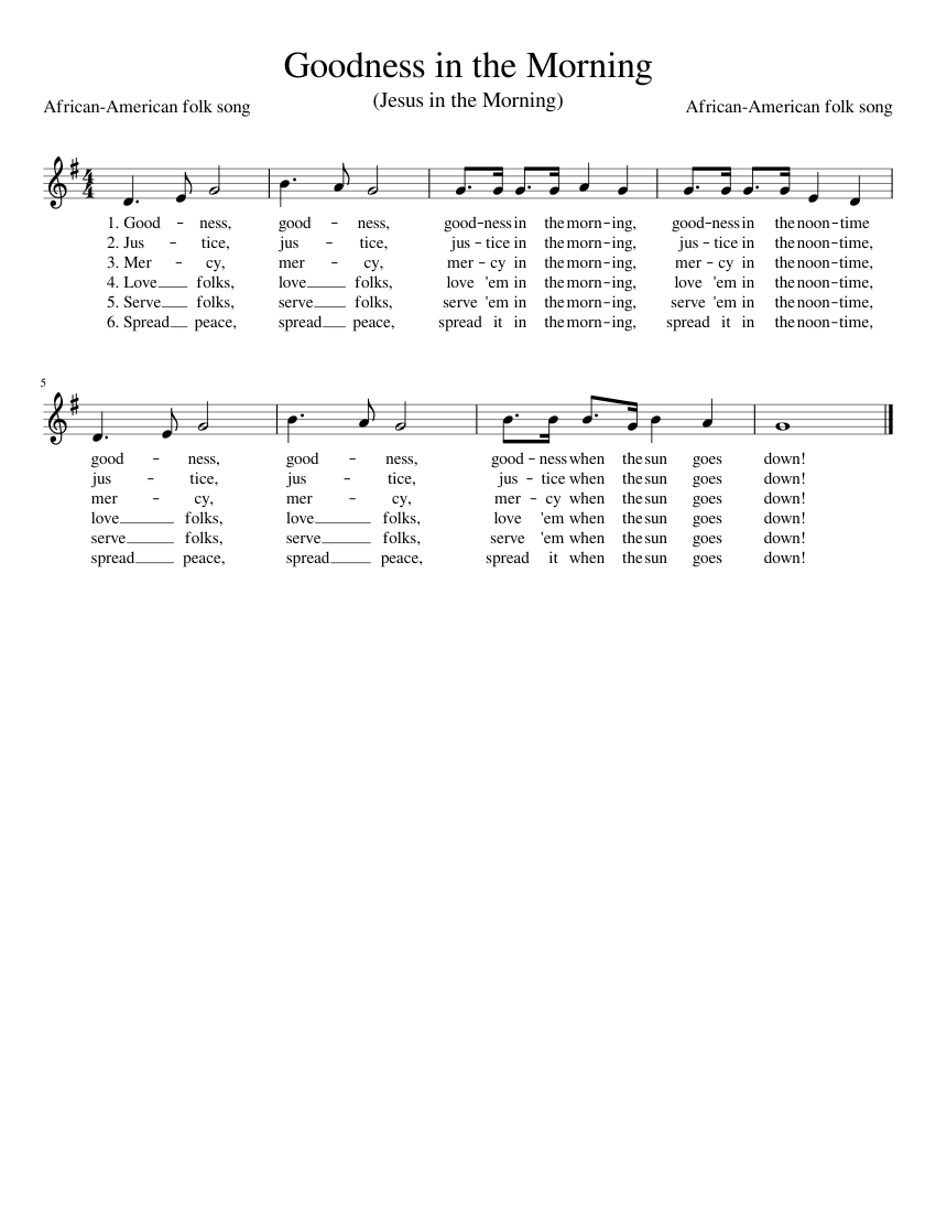 Jesus Jesus Jesus in the morning