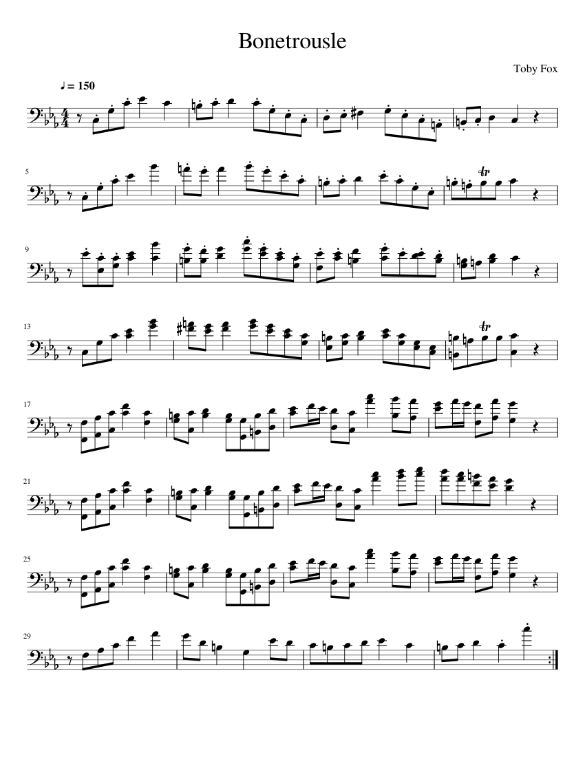 Bonetrousle Sheet music for Piano (Solo) | Musescore.com