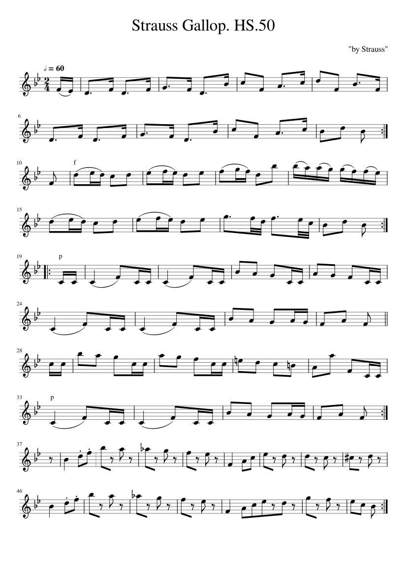 Strauss Gallop. HS.50