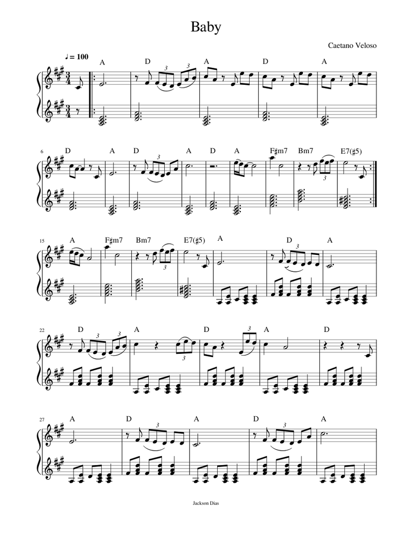Baby Sheet music for Piano (Solo) | Musescore.com
