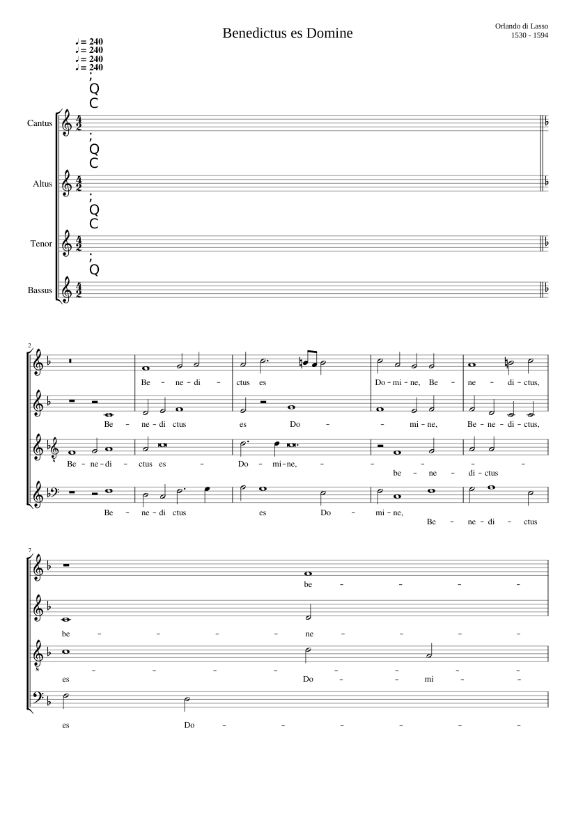 Benedictus es Domine